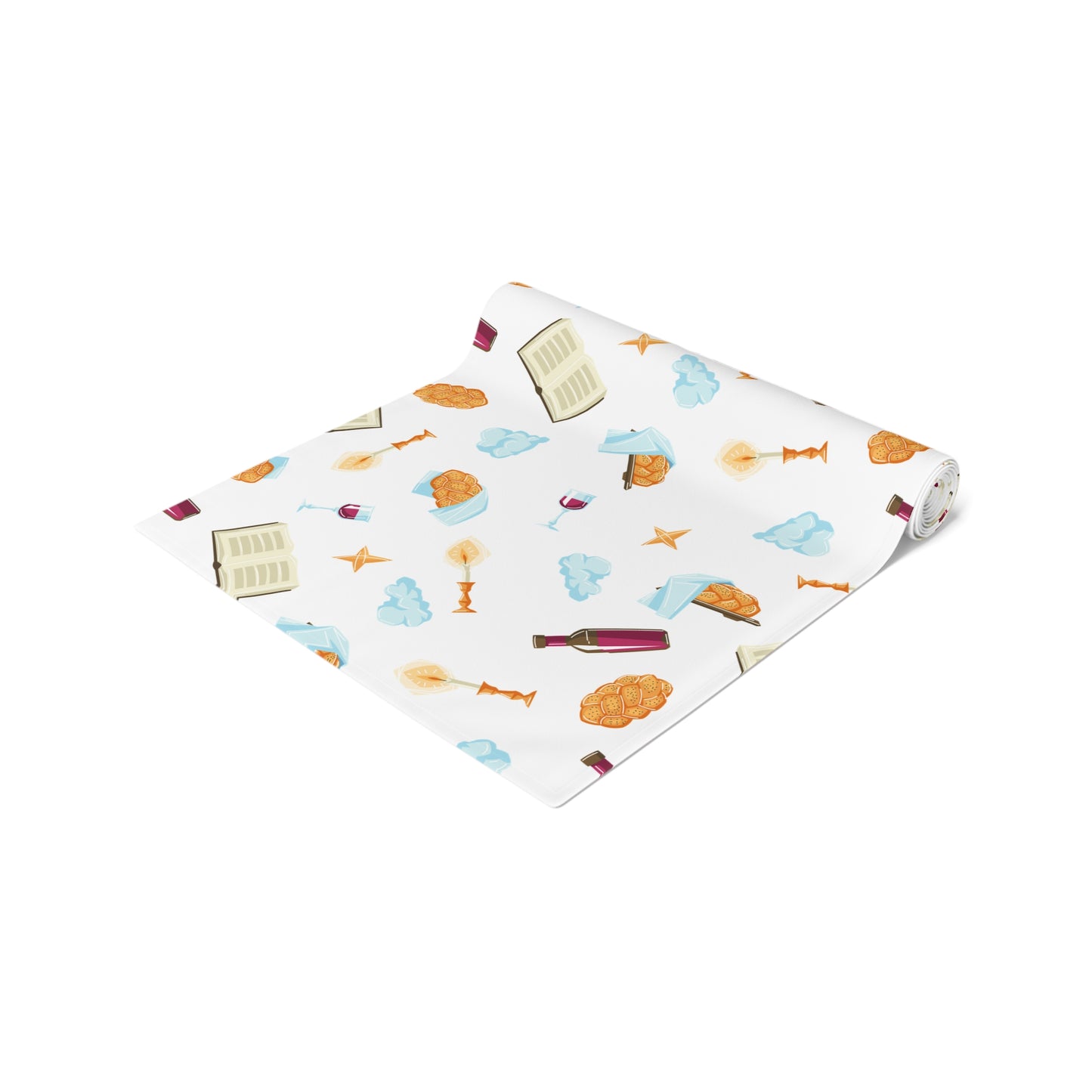 Shabbat Shabat Shabas Shabbas Shabos Shabbos | Jewish Holiday Themed | Table Runner | by Far Out Prints & Co.