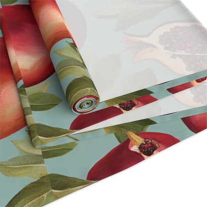 Rosh Hashanah Rosh HaShanah Rosh HaShana Rosh Ha-Shanah Pomegranate Jewish Table Runner Israel Israeli Hebrew Judaism Holiday Table Runner