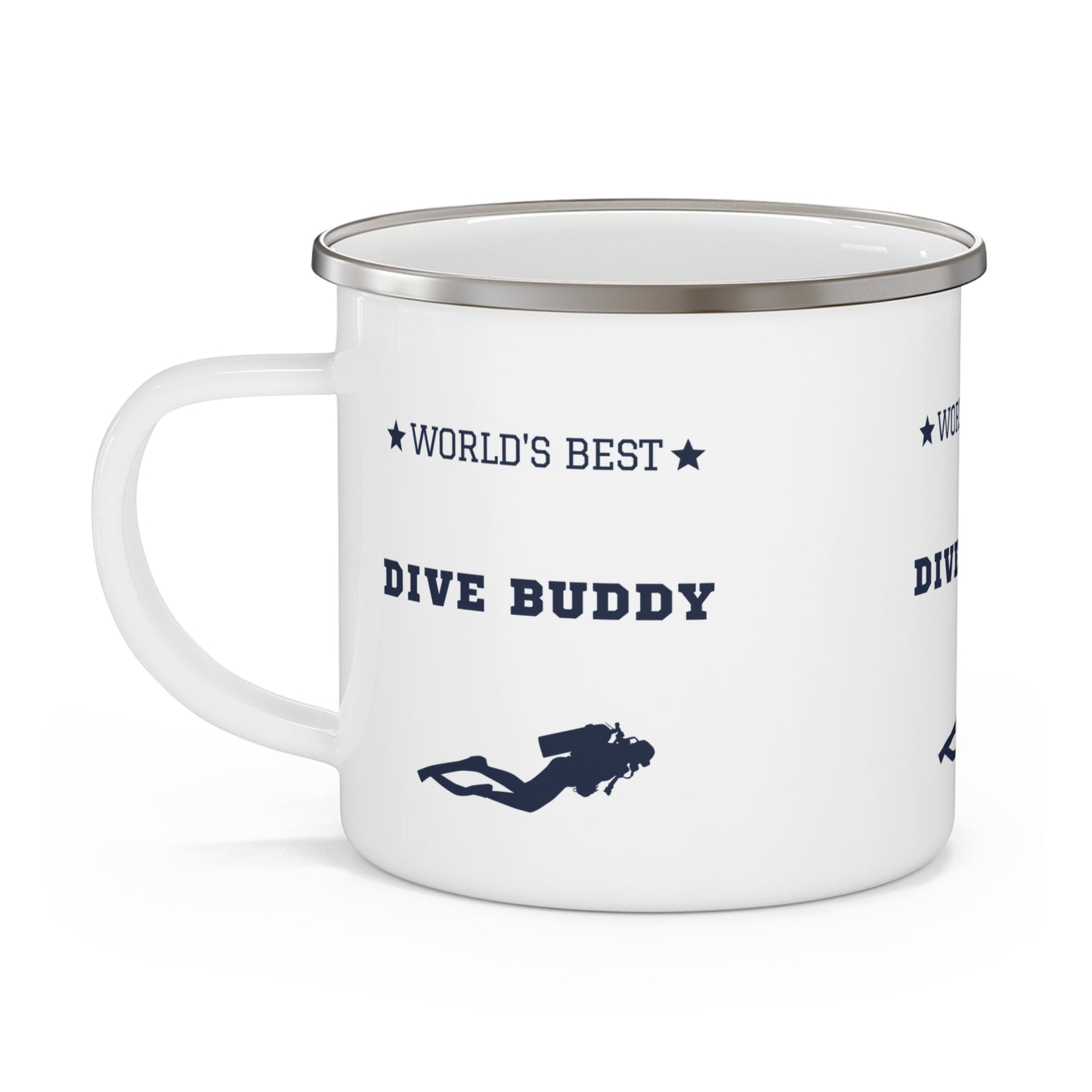 Enamel Cup Gift Worlds Best Dive Buddy Quote Scuba Diving Gift Diver Theme Present Premium Enamel Cup Dive Operation Center Birthday Present