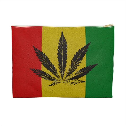 Rastafarian Marijuana - Accessory Pouch - Stoner Cannabis Weed Jewish Israeli Israel - by Far Out Prints & Co.