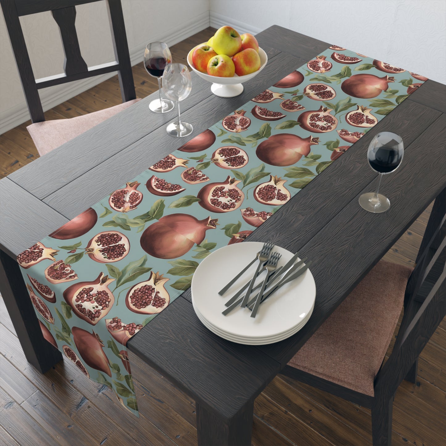 Rosh Hashanah Rosh HaShanah Rosh HaShana Rosh Ha-Shanah Pomegranate Jewish Table Runner Israel Israeli Hebrew Judaism Holiday Table Runner