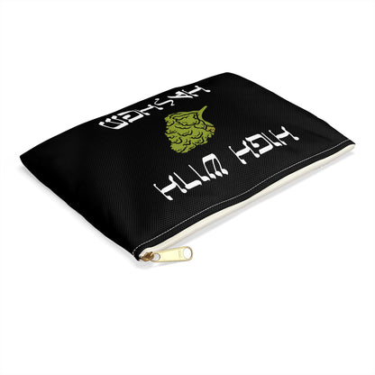 High with Hashem - Accessory Pouch - Stoner Cannabis Weed Jewish Israeli Israel - by Far Out Prints & Co.