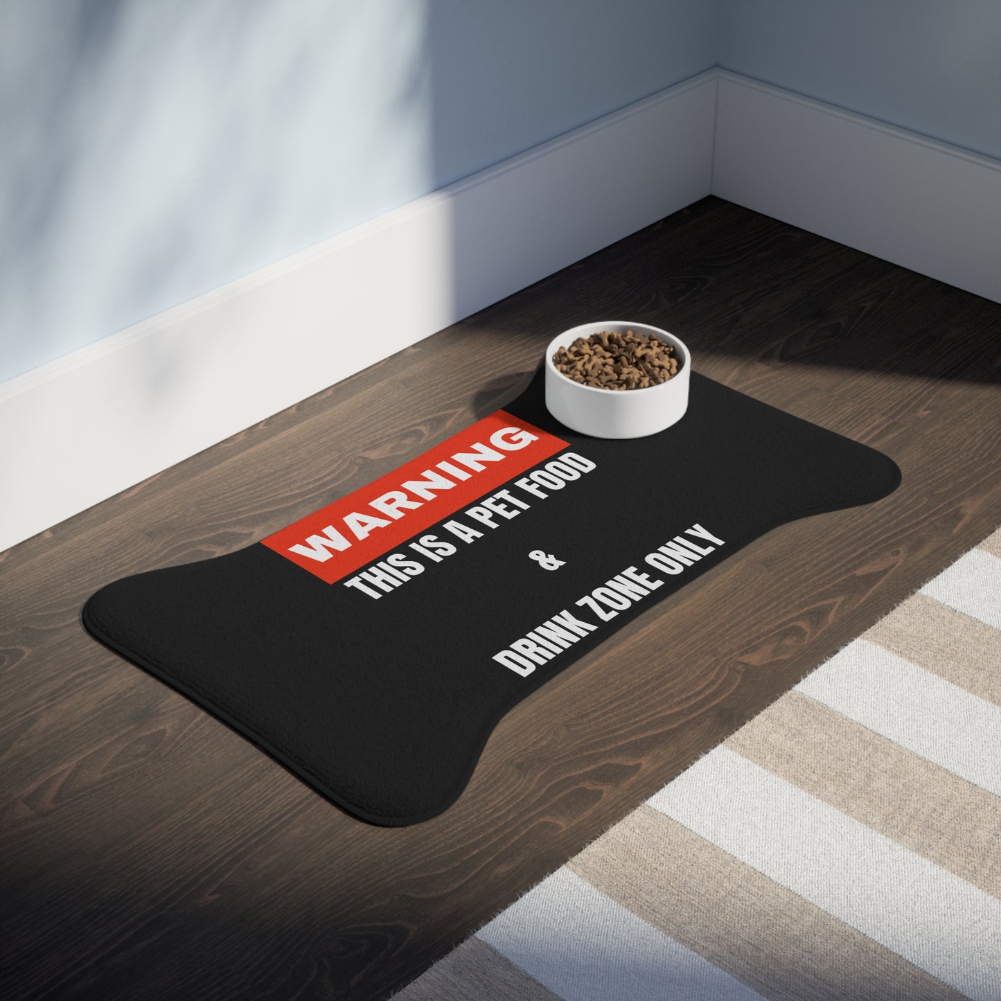 Warning This Is A Pet Food &  Drink Zone Only Pet Feeding Mats Cats Dogs Pets Present Feeding Gift Lovers Gifts Him Her Presents Animals