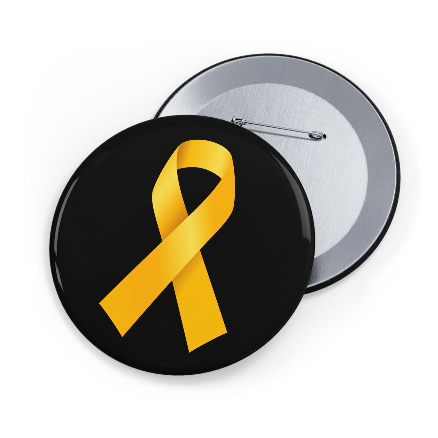 Yellow Ribbon - Pin Buttons Pins - Bring Them Home Hostages Kidnapped Israel Israeli Jewish Judaism Judaica - by Far Out Prints & Co.