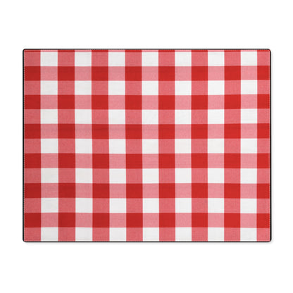 Checkered Red and White Placemat, 1pc -  by Far Out Prints & Co.