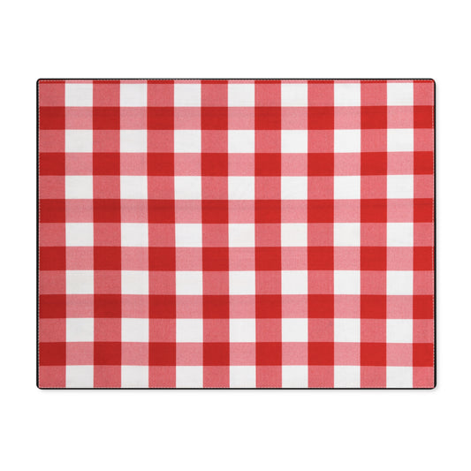 Checkered Red and White Placemat, 1pc -  by Far Out Prints & Co.