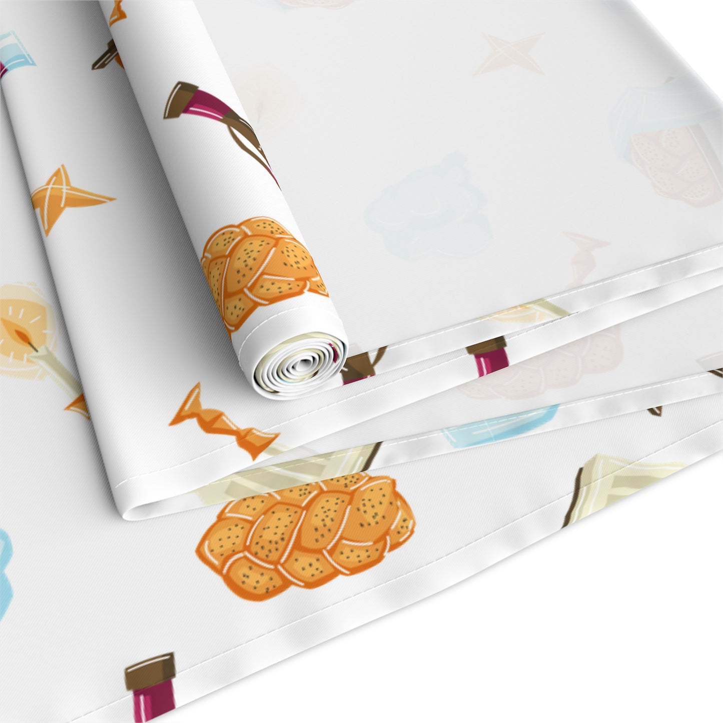 Shabbat Shabat Shabas Shabbas Shabos Shabbos | Jewish Holiday Themed | Table Runner | by Far Out Prints & Co.