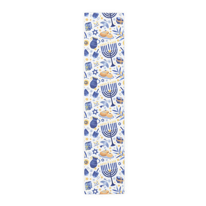Hannukah Hanuka Hanukkah Chanukah Chanuka Chanukkah Channukah Chanukka | Jewish Holiday Themed | Table Runner