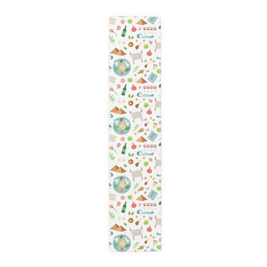 Happy Passover | Israel Israeli Judaism Judaica Jewish Holiday Themed | Table Runner | by Far Out Prints & Co.