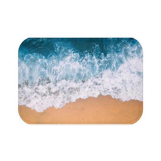 Beach Themed Bath Mat - Custom Designed Photo Print - by Far Out Prints & Co.