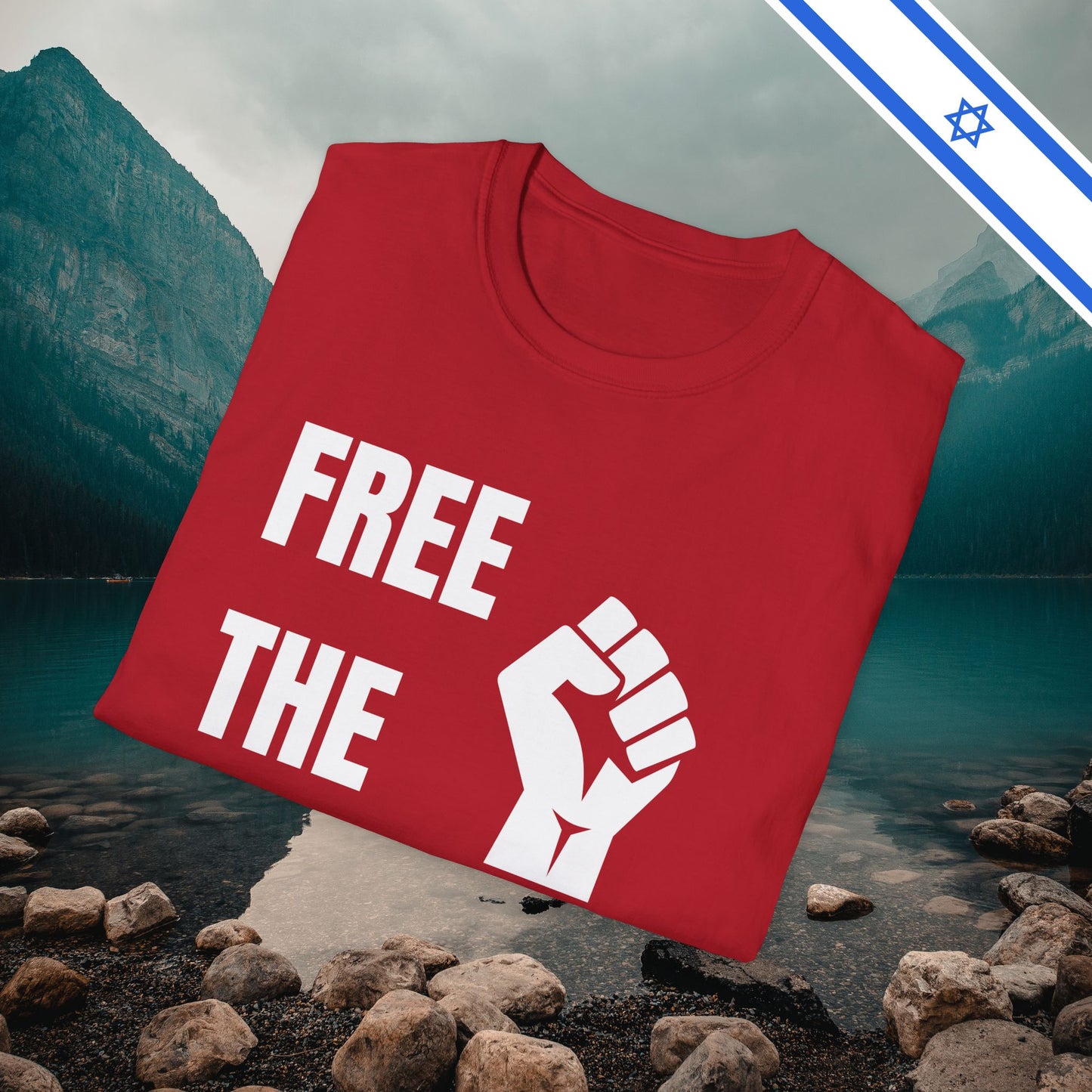 Free The Hostages | Unisex Tee Israel Israeli Jewish Judaism Bring Them Home Stand With Us | by Far Out Prints & Co.