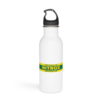 Enriched Air Nitrox EANx | Scuba Life | Scuba Diving Lovers | White Stainless Steel Premium Water Bottle by Far Out Prints & Co