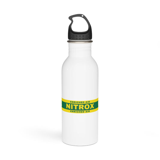 Enriched Air Nitrox EANx | Scuba Life | Scuba Diving Lovers | White Stainless Steel Premium Water Bottle by Far Out Prints & Co