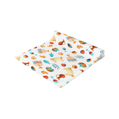 Hannukah Hanuka Hanukkah Chanukah Chanuka Chanukkah Channukah Chanukka 2 | Jewish Holiday Themed | Table Runner
