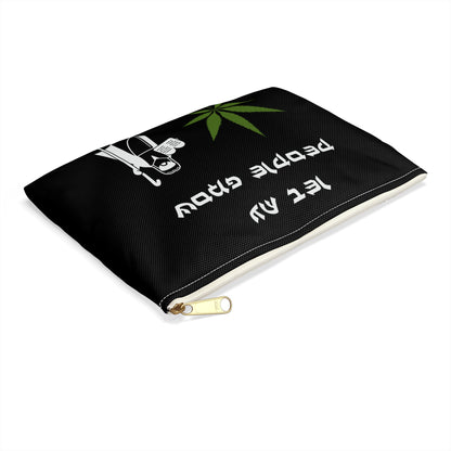 Let My People Grow - Accessory Pouch - Stoner Cannabis Weed Jewish Israeli Israel - by Far Out Prints & Co.