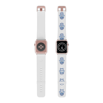 Hamsa Blue Watch Band for Apple Watch by Far Out Prints & Co.