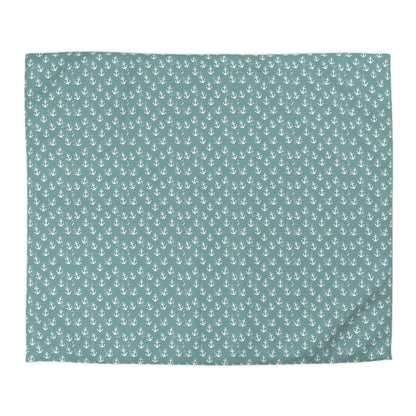 Duvet Cover Blanket for Him or Her Gift Ocean Lover Present Orca Killer Whale Dolphin Pattern Navy Anchors Sea Kids Adults Comfy Blankets