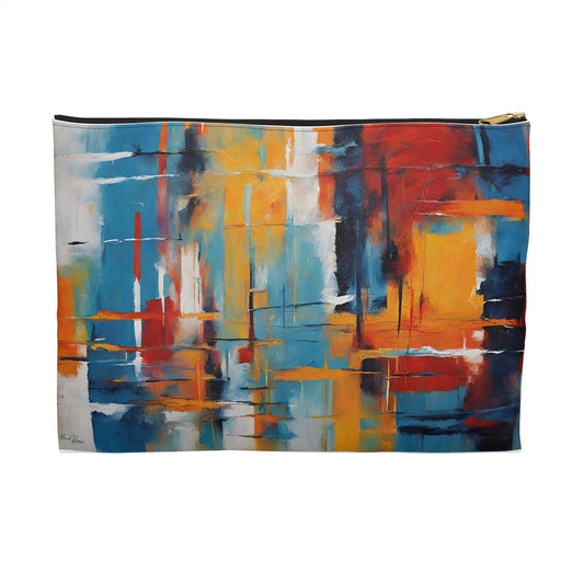 Acrylic Art Painting - Accessory Pouch - Judaism Jewish Israeli Israel - by Far Out Prints & Co.