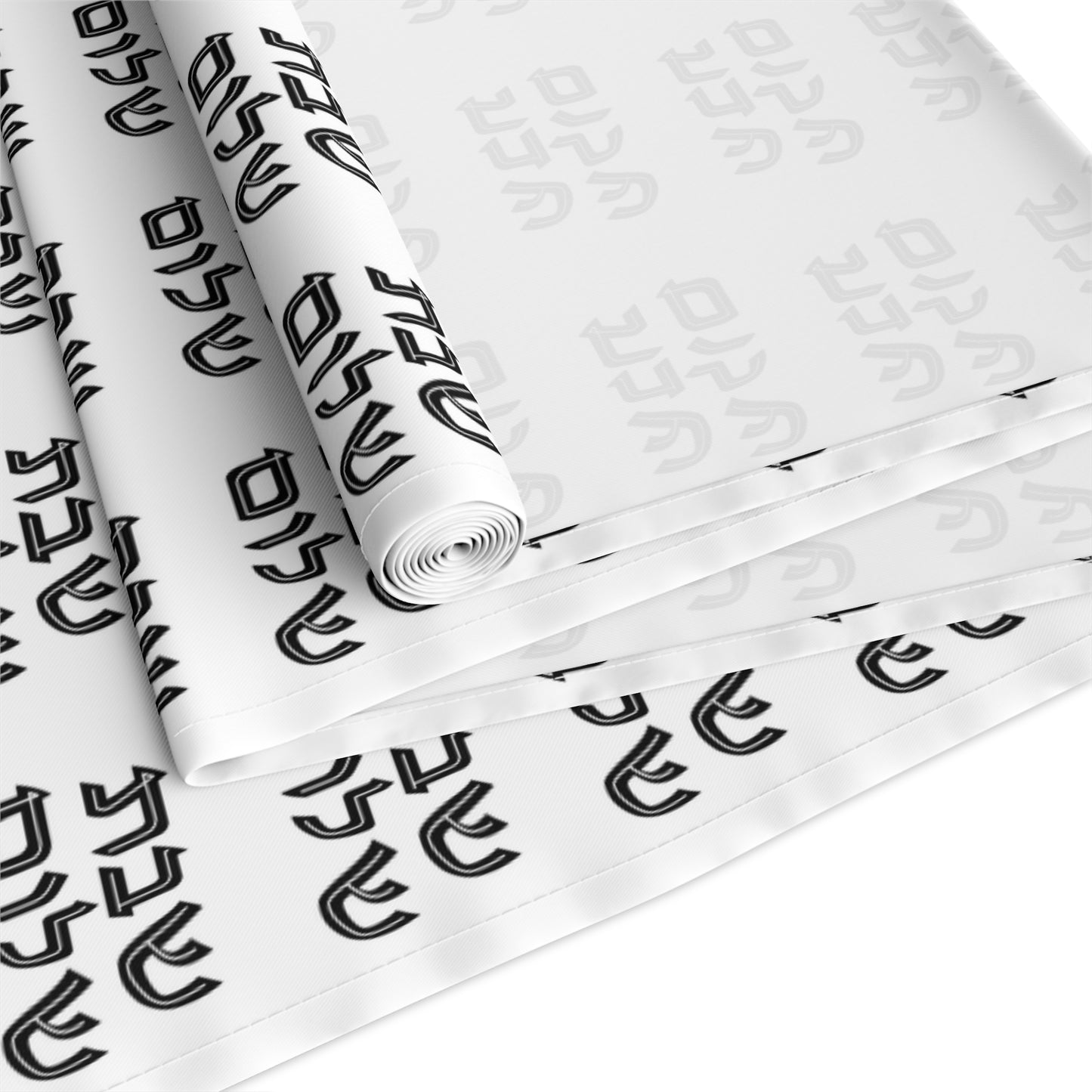 Shabbat Shabat Shabas Shabbas Shabos Shabbos 2 | Jewish Holiday Themed | Table Runner | by Far Out Prints & Co.
