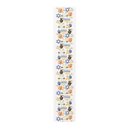 Hannukah Hanuka Hanukkah Chanukah Chanuka Chanukkah Channukah Chanukka 1 | Jewish Holiday Themed | Table Runner