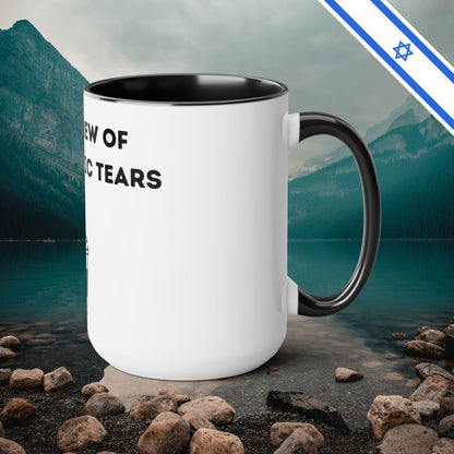 Fresh Brew of anti-Semitic Tears - Two-Tone Coffee Mugs, 15oz - Cafe Lovers - Far Out Prints & Co.