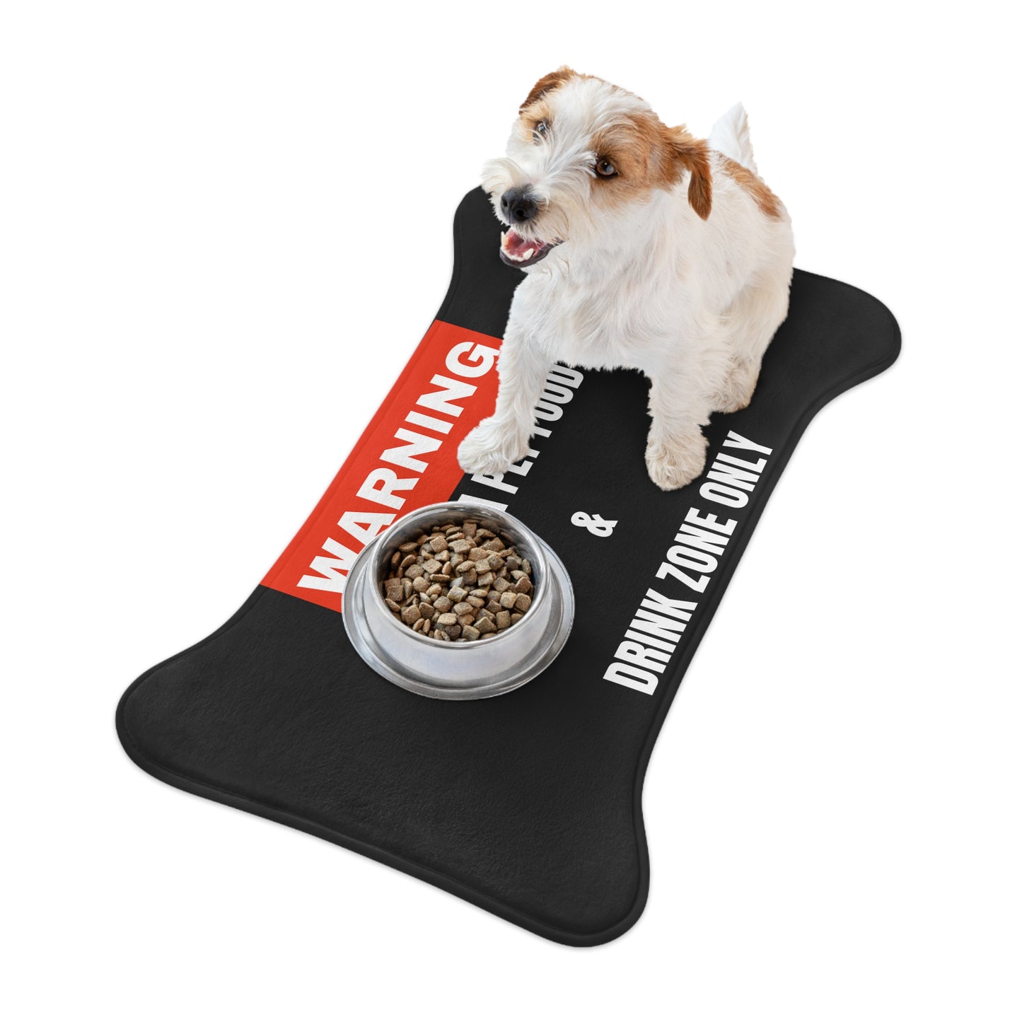 Warning This Is A Pet Food &  Drink Zone Only Pet Feeding Mats Cats Dogs Pets Present Feeding Gift Lovers Gifts Him Her Presents Animals