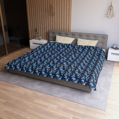 Duvet Cover Blanket for Him or Her Gift Ocean Lover Present Orca Killer Whale Dolphin Pattern Free Willy Gladys Sea Creatures Kids Adults