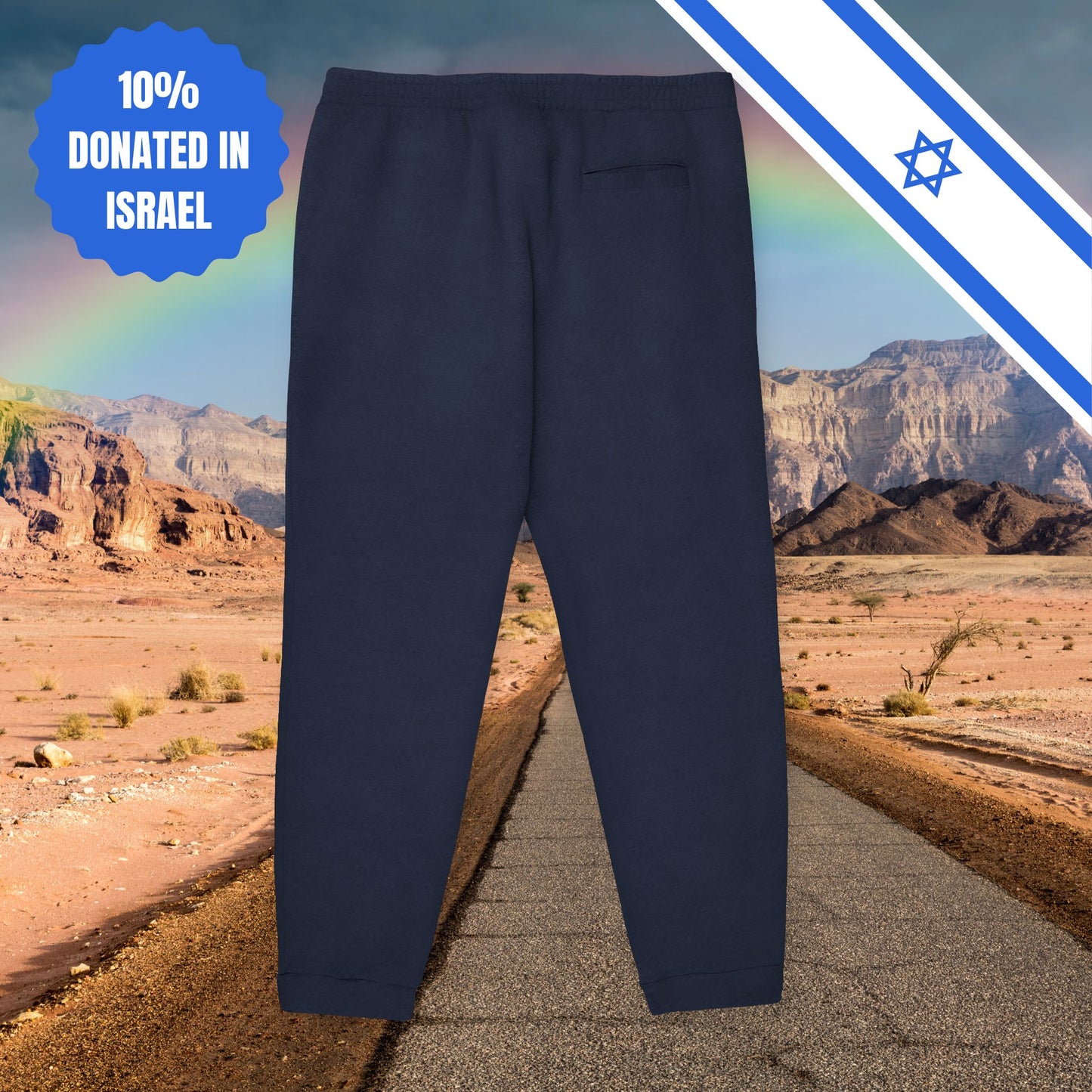 Yellow Ribbon Unisex Fleece Joggers Sports Pyjama Pants House Pants Sport Pants Athleisure Israel Israeli Hebrew Jewish Stand With Us