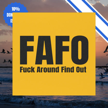 FAFO Fuck Around Find Out Car Magnets Gift Magnet Present for Him or Her for Car Quote Removable Magnet