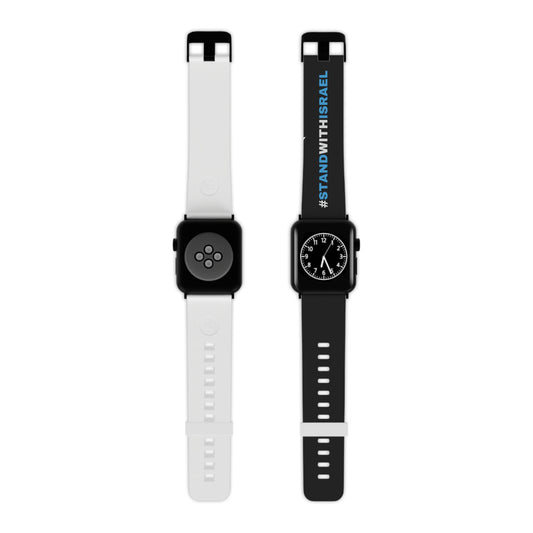 I Stand With Israel Black Watch Band for Apple Watch by Far Out Prints & Co.