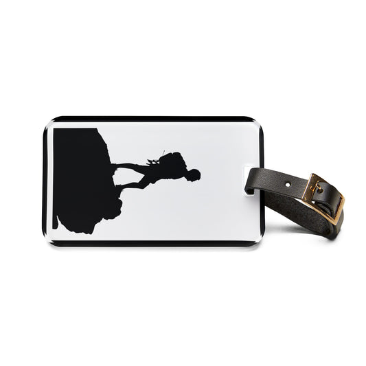 Seek Adventure Premium Acrylic and Leather Luggage Tag | by Far Out Prints & Co