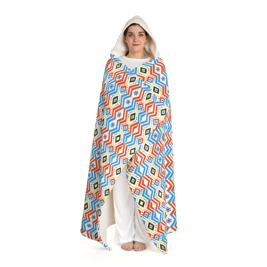 Fun, Bold and Jewish - Hooded Sherpa Fleece Blanket - by Far Out Prints & Co.