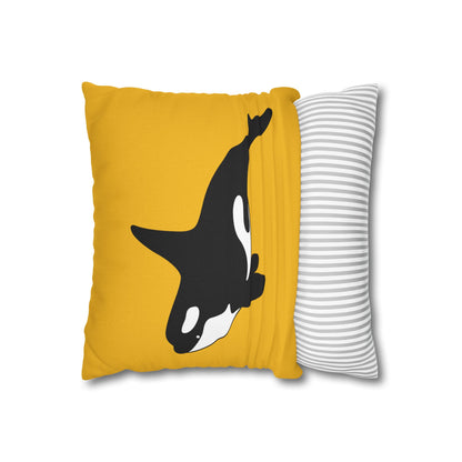 Square Pillowcase Gift Present Him Her His Her Adult Kid Home Decor House Couch Sofa Orca Killer Whale Marine Ocean Conservation Lovers