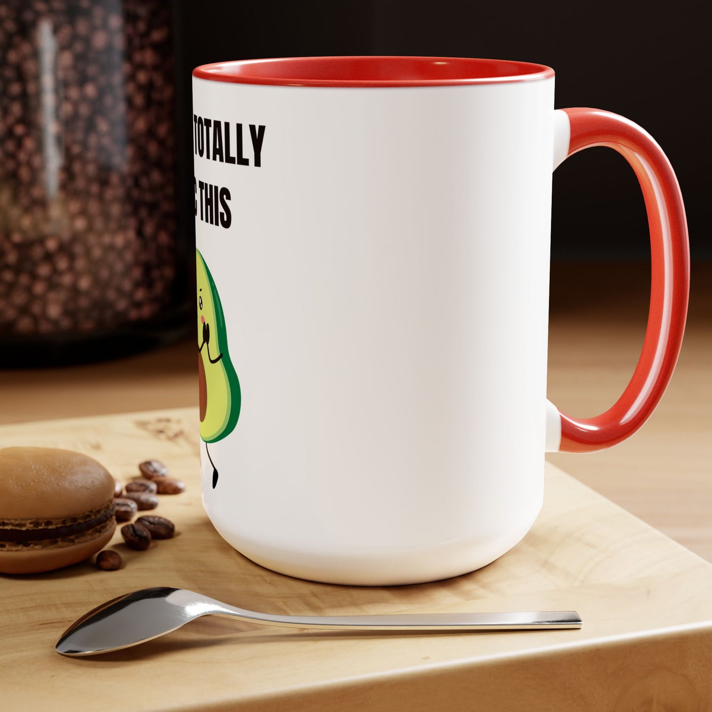 You've Totally Guac This | Two-Tone Coffee Mugs, 15oz | Funny Cafe Lover Fun Mug Cup Avocado Gifts Birthday | Far Out Prints & Co.