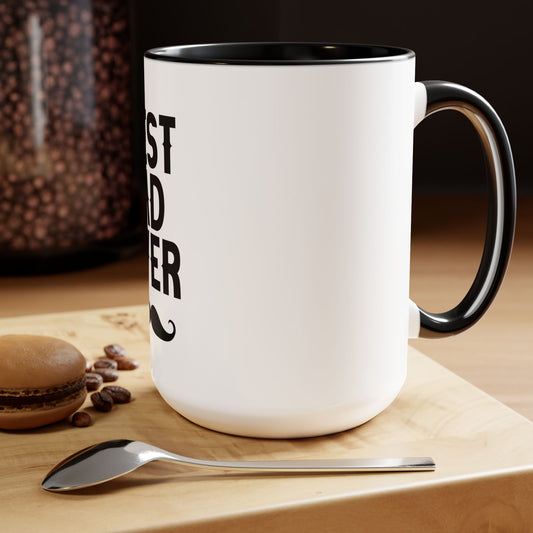 Best Dad Ever - 15oz Two-Tone Coffee Mugs - Funny Creative Mugs Fathers Day Gifts Birthday Husband Gift Him Her - Far Out Prints & Co.