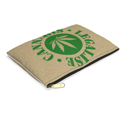 Legalise Cannabis - Accessory Pouch - Stoner Cannabis Weed Jewish Israeli Israel - by Far Out Prints & Co.