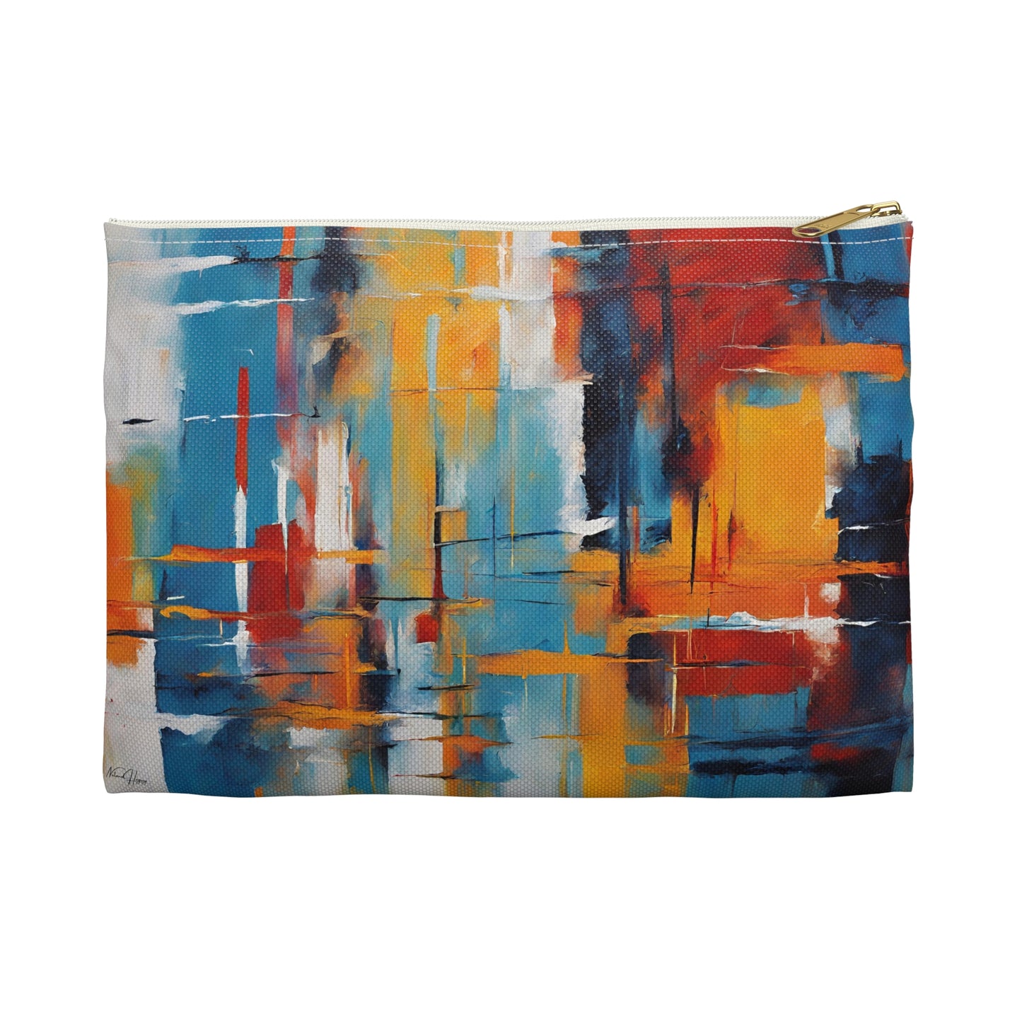 Acrylic Art Painting - Accessory Pouch - Judaism Jewish Israeli Israel - by Far Out Prints & Co.