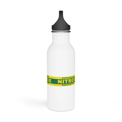 Enriched Air Nitrox EANx | Scuba Life | Scuba Diving Lovers | White Stainless Steel Premium Water Bottle by Far Out Prints & Co