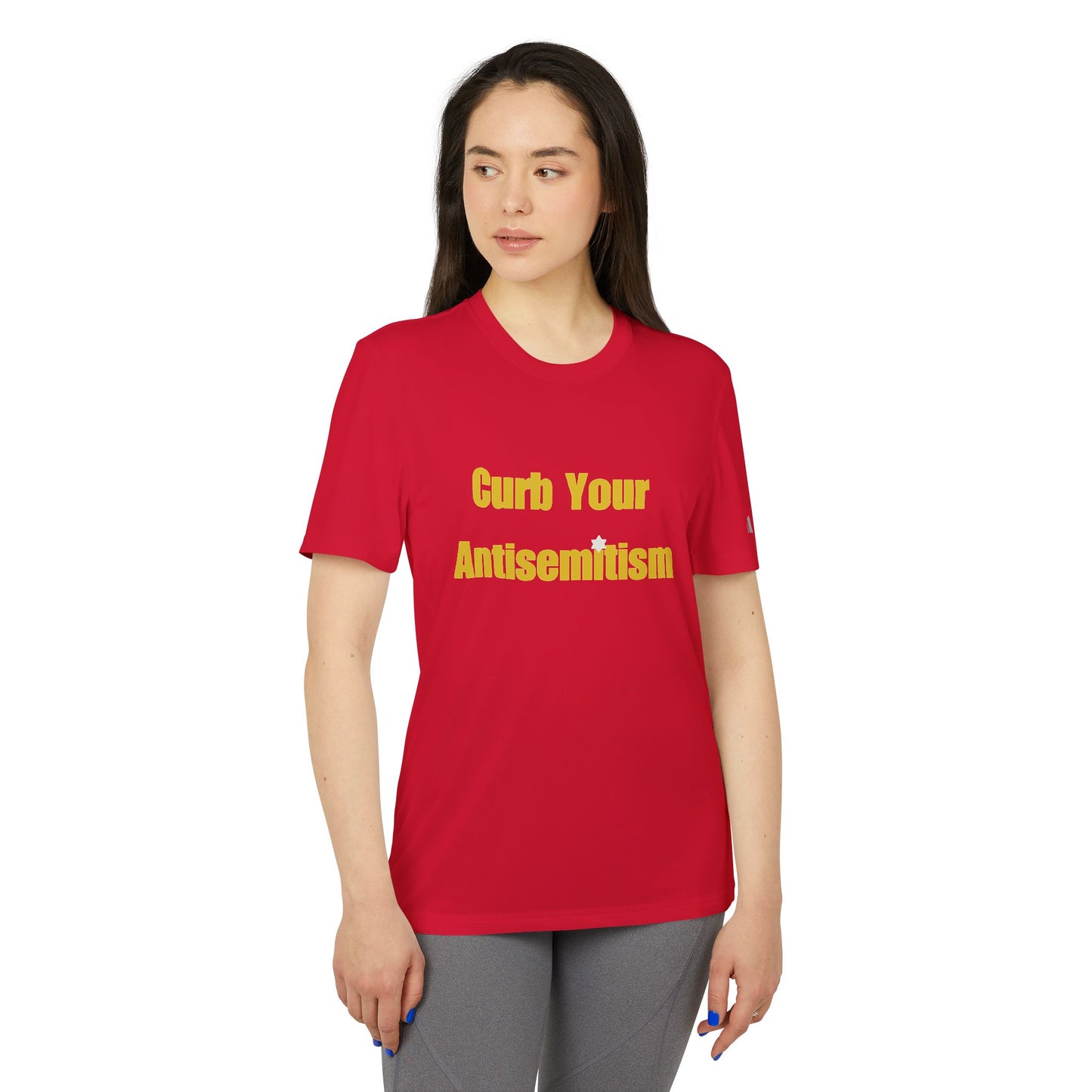 Curb Your Antisemitism Stand Against Hate Israel Shirt Tee Gift Present Jewish T Shirt Customized Unisex Sport T-Shirt Personalized Him Her