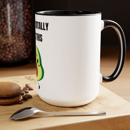 You've Totally Guac This | Two-Tone Coffee Mugs, 15oz | Funny Cafe Lover Fun Mug Cup Avocado Gifts Birthday | Far Out Prints & Co.