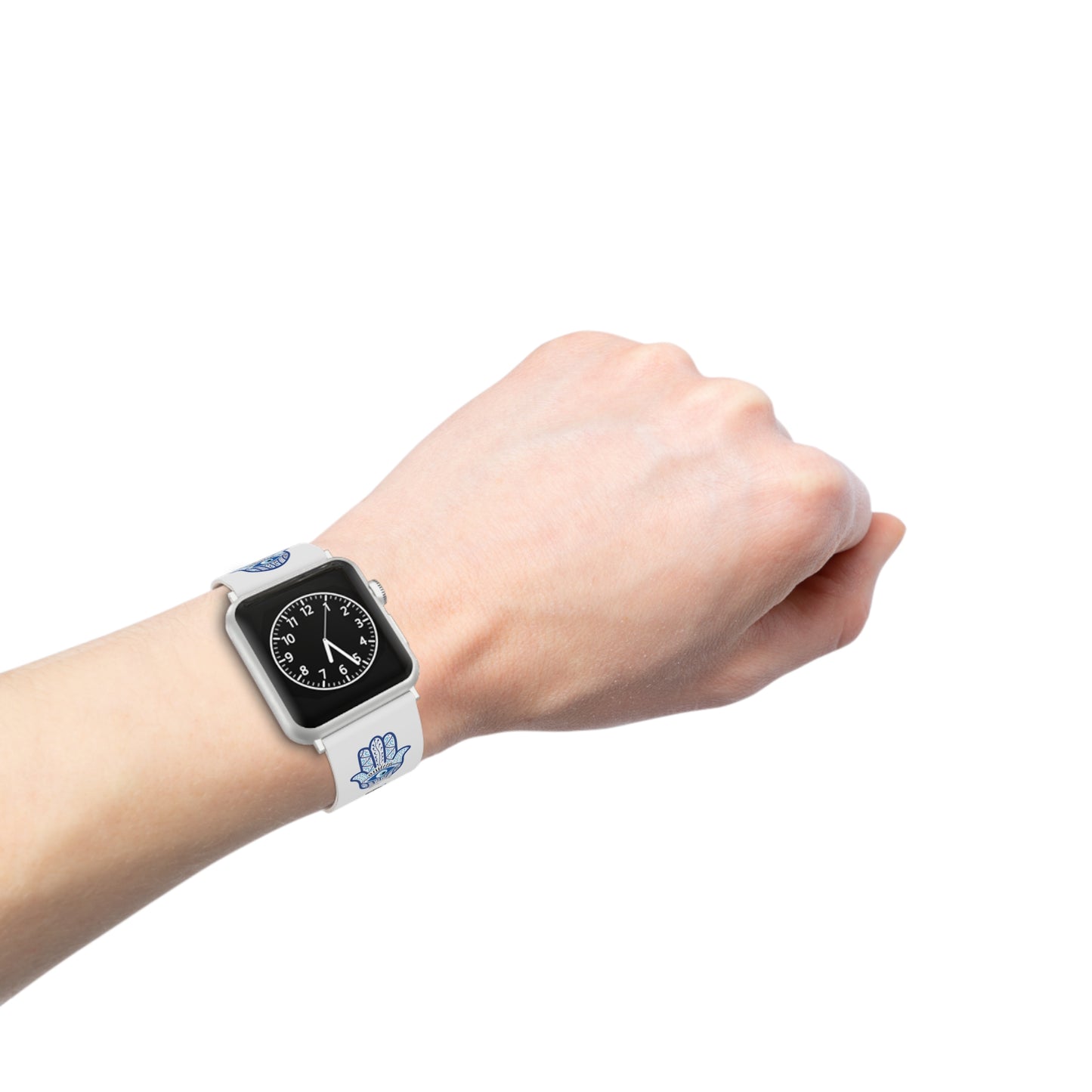 Hamsa Blue Watch Band for Apple Watch by Far Out Prints & Co.