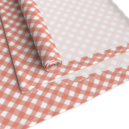 Gingham Checkered Classic Restaurant Style | Premium Table Runner | by Far Out Prints & Co.