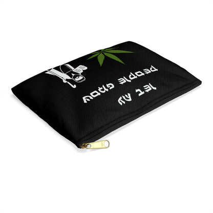 Let My People Grow - Accessory Pouch - Stoner Cannabis Weed Jewish Israeli Israel - by Far Out Prints & Co.