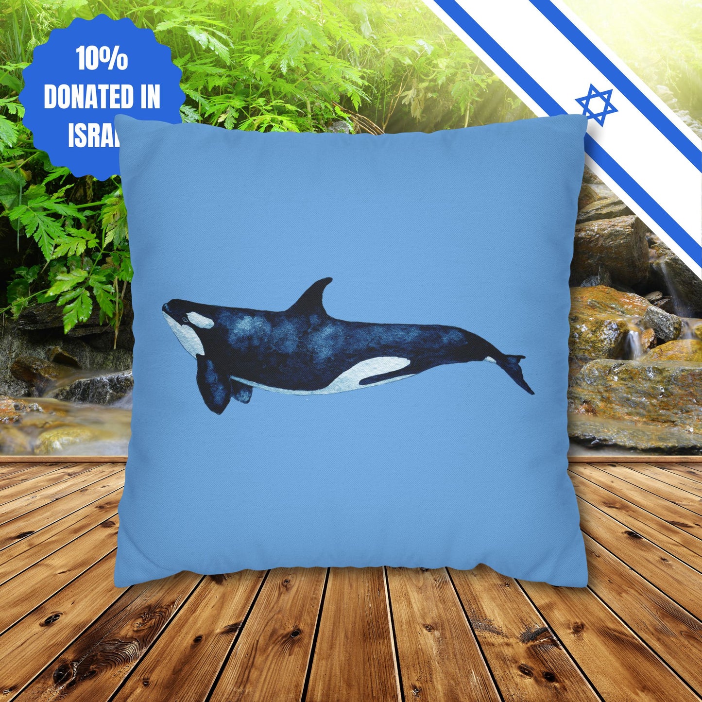 Square Pillowcase Gift Present Him Her His Her Adult Kid Home Decor House Couch Sofa Orca Killer Whale Love Themed Ocean Marine Lovers