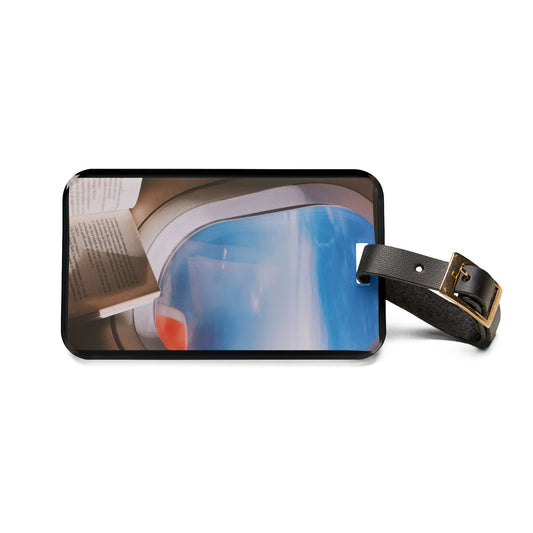 Window Seat | Premium Acrylic and Leather Luggage Tag | by Far Out Prints & Co