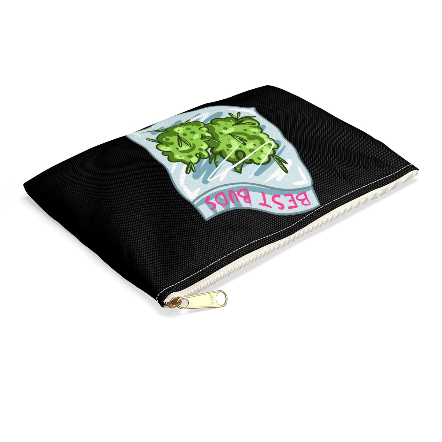 Best Buds - Accessory Pouch Black - Stoner Cannabis Weed Jewish Israeli Israel - by Far Out Prints & Co.