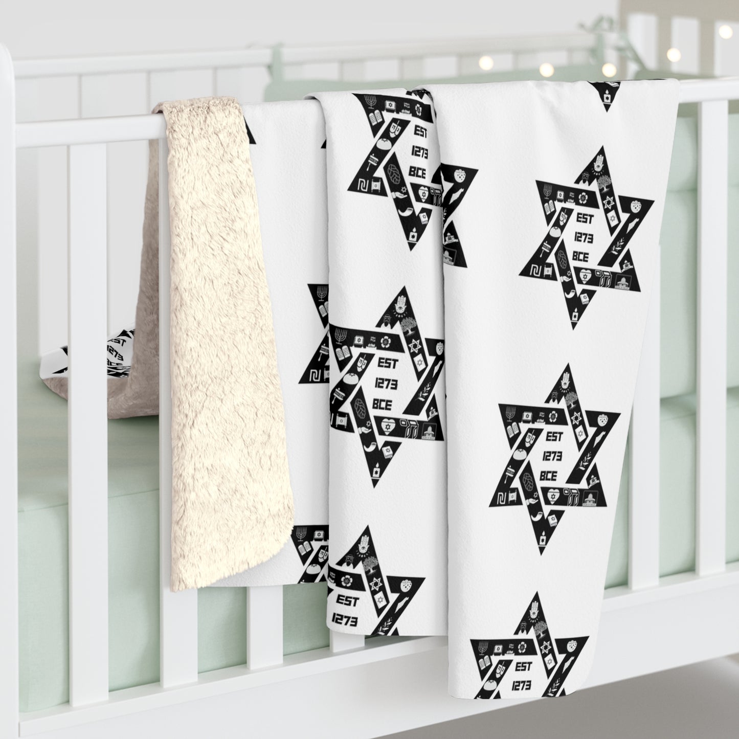 Israel Est 1273 BCE - Sherpa Fleece Blanket - Israeli Jewish Judaism Judaica Zionist Zion Zionism Jew Stand With Us
