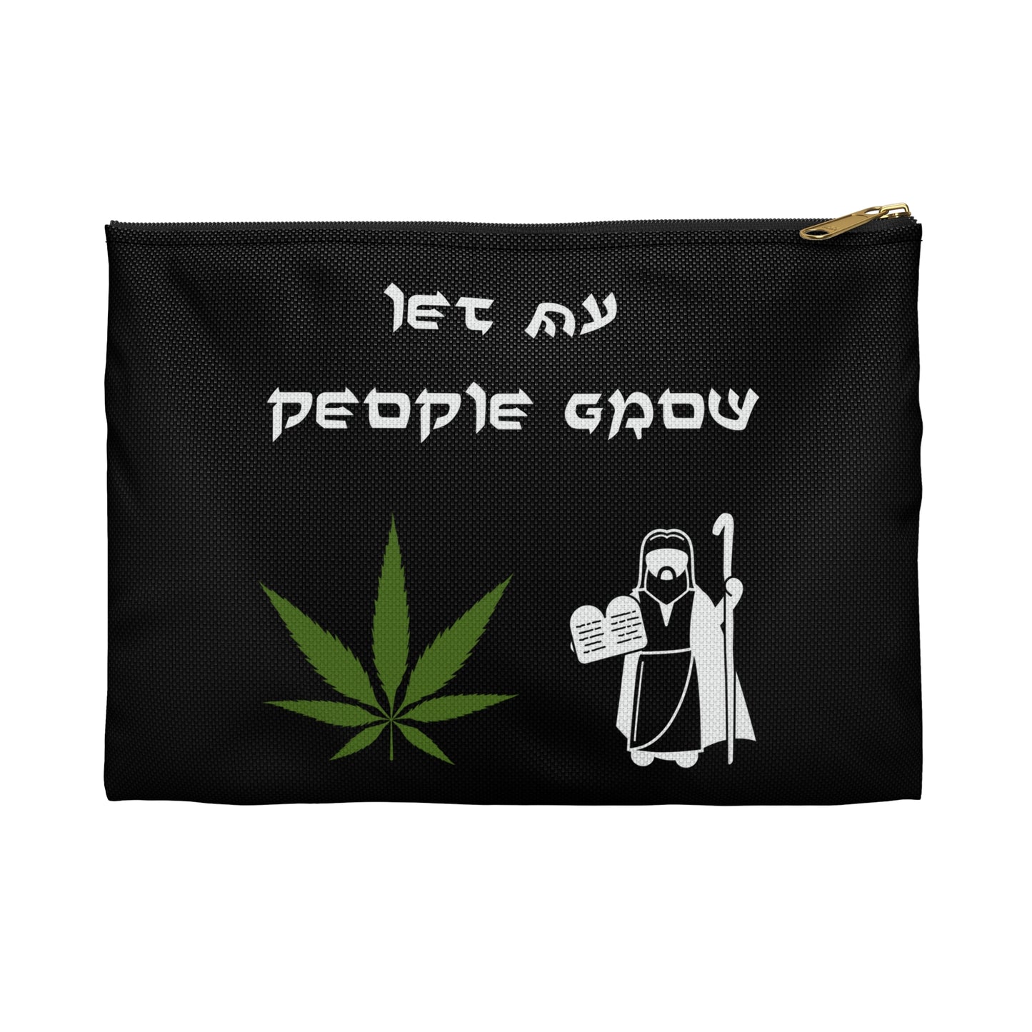 Let My People Grow - Accessory Pouch - Stoner Cannabis Weed Jewish Israeli Israel - by Far Out Prints & Co.