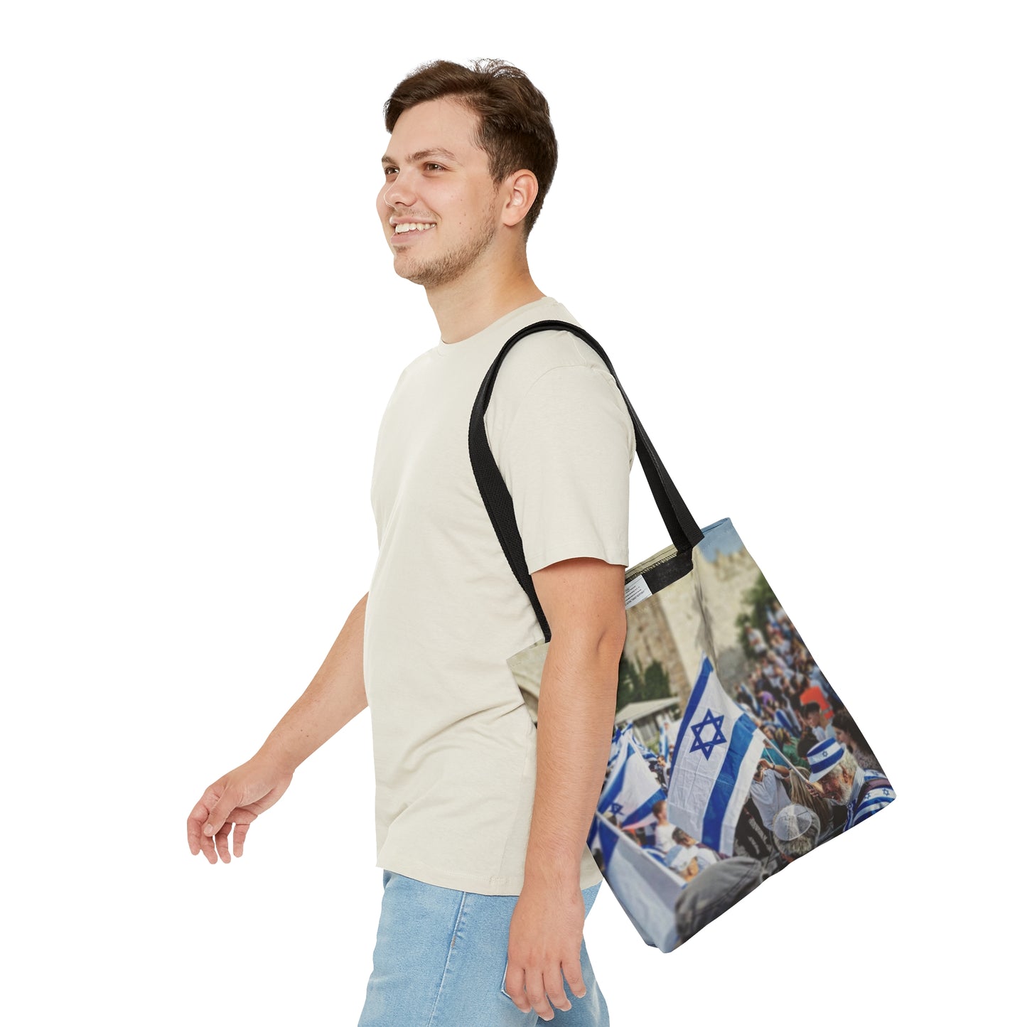 Jerusalem Day Parade Tote Bag (AOP) by Far Out Prints & Co.