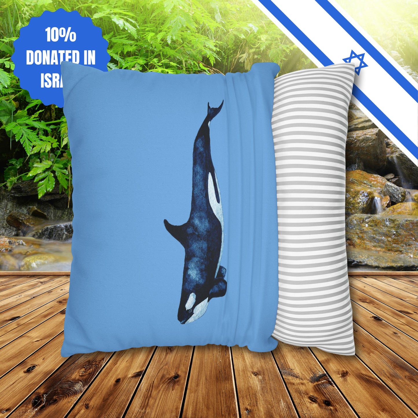 Square Pillowcase Gift Present Him Her His Her Adult Kid Home Decor House Couch Sofa Orca Killer Whale Love Themed Ocean Marine Lovers